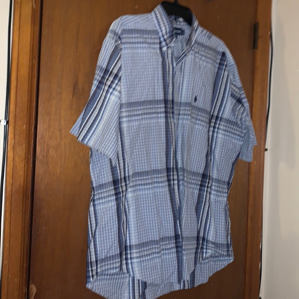 Ralph Lauren Men button down short sleeve Shirt size L